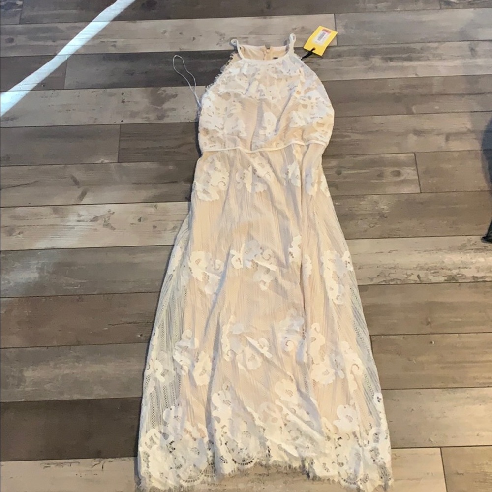 White & light yellow dress